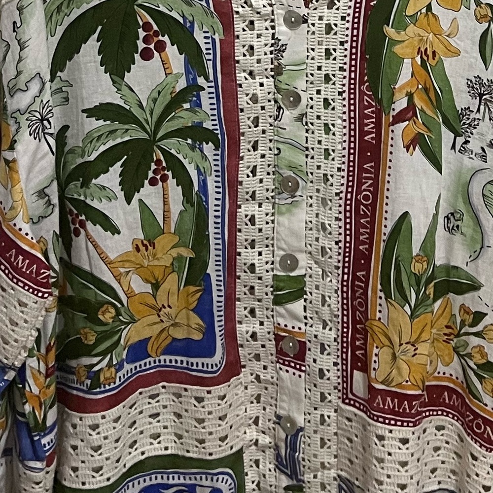 FARM Rio Colorful Botanical Button-Down Shirt - Picture 3 of 8